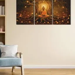 cvanu Set of 3 Lord Buddha Wall Art Hangings-picture-22