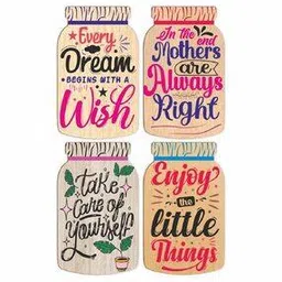 cvanu Set of 4 Enjoy the Little Things Manson Jar Wall Hangings-picture-42