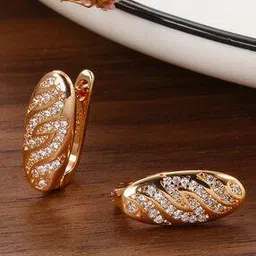 shining diva 12846ER Rose Gold-Plated Stud Earrings-picture-24