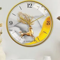 random Graphic Print Round Wall Clock-picture-41