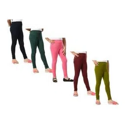 indiweaves Pack of 5 Leggings with Elasticated Waistband-picture-25