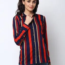 enchanted drapes Striped Full Sleeves Shirt-picture-45