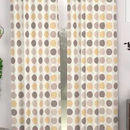 chhavi india Pack of 2 Polka-Dot Print Door Curtains-picture-40