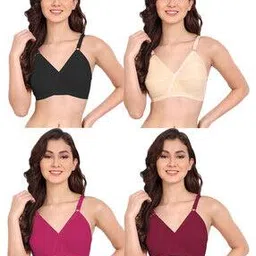 styfun Pack of 4 Non Wired T-Shirt Bras-picture-41