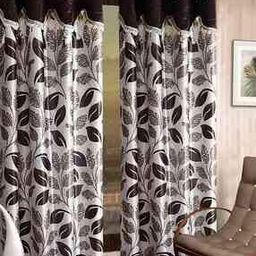 cortina eyelet curtain Pack of 2 Printed Polyester Door Curtains-picture-19