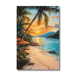 genie art Thailand Coastline Rectangular Wall Art Painting-picture-45