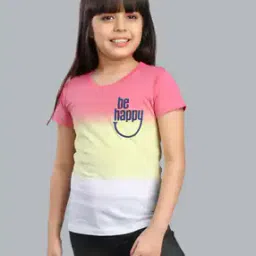 3pin Girls Typographic Pattern Regular Fit T-Shirt-picture-36