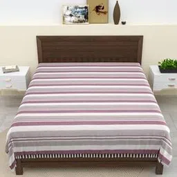 varde Striped Print Cotton Double Bedcover-picture-10