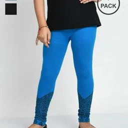 indiweaves Pack of 3 Girl Leggings with Elasticated Waist-picture-42