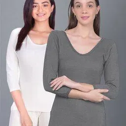 dollar ultra Women Pack of 2 Ribbed Tailored Fit Thermal Tops-picture-17