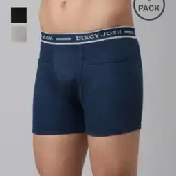 dixcy josh Men Pack of 3 Trunks with Elasticated Waistband-picture-29