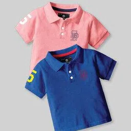 codez Boys Pack of 2 Typographic Print Polo T-Shirts-picture-31