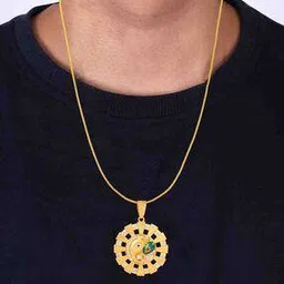Unisex Gold-Plated Chain with Pendant-image-92