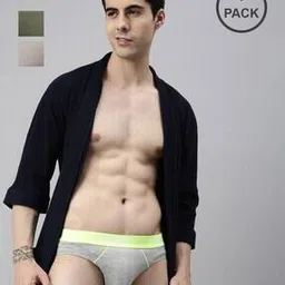 onn Men Pack of 3 Briefs with Elasticated Waistband-picture-19