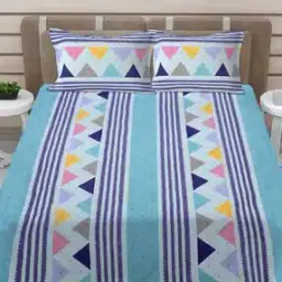 fabinaliv 400 GSM Geometric Print King-Size Bedcover with Pillow Covers-picture-10