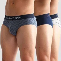 u.s. polo assn. Men Pack of 3 Briefs with Elasticated Waistband -picture-16