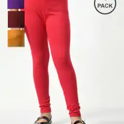 indiweaves Women Pack of 4 Leggings with Elasticated Waist-picture-41