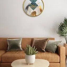 random Geometric Print Plastic Wall Clock-picture-17