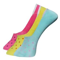 dollar Pack of 3 Polka-Dot Printed No-Show Socks-picture-37