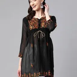 weavetech impex Embroidered Chikankari Straight Kurti-picture-49