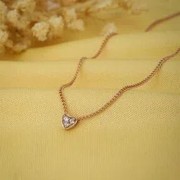 carlton london Rose Gold Plated Handcrafted Necklace - SB3805N-A/5-picture-17