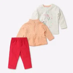 mini klub Quilted Jacket with Top & Pant Set-picture-30