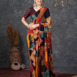 satrani Women Printed Georgette Saree-picture-40