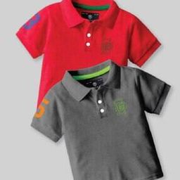 codez Boys Pack of 2 Typographic Print Regular Fit Polo T-Shirts-picture-32