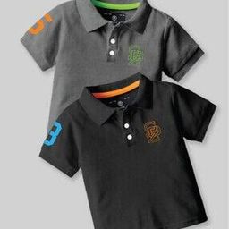 codez Boys Pack of 2 Typographic Print Regular Fit Polo T-Shirts-picture-38