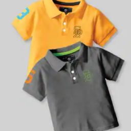 codez Boys Pack of 2 Typographic Print Regular Fit Polo T-Shirts-picture-19
