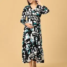 the mom store Women Printed A-Line Dress-picture-29