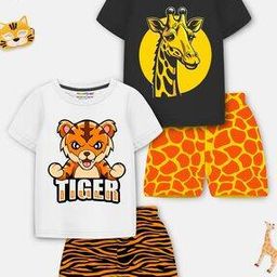 trampoline Pack of 2 Boys Graphic Print T-Shirt with Shorts-picture-17