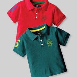 codez Pack of 2 Boys Graphic Print Polo T-Shirts-picture-29