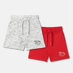 r&b Boys Pack of 2 Typographic Print Regular Fit Shorts-picture-11