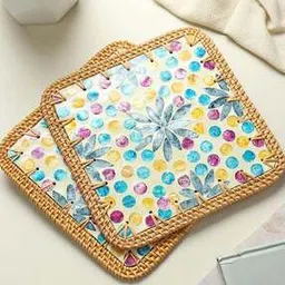habere india Set of 5 Printed Square Placemats-picture-35