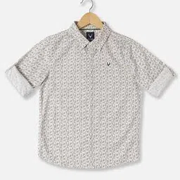 allen solly Boys Micro Print Slim Fit Shirt-picture-15