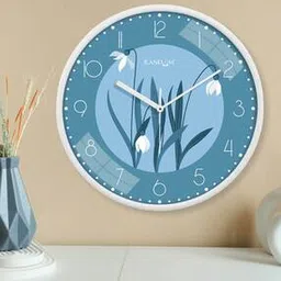 random Floral Print Round Wall Clock-picture-45