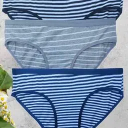 beach curve Pack of 3 Striped Mid-Rise Briefs-picture-19