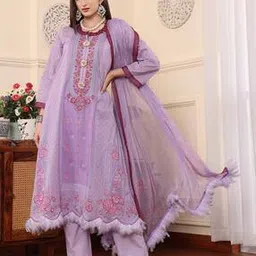 the cotton lawn shop Floral Print Unstitched Dress Material-picture-11