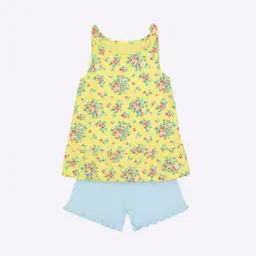 mothercare Floral Print Top with Shorts-picture-32