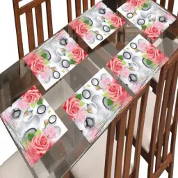 cread craft Set of 6 Floral Print Placemats image 1
