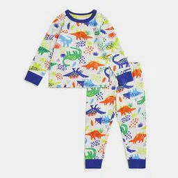 mothercare Dinosaur Print Tracksuit Set with Ribbed Hem-picture-28