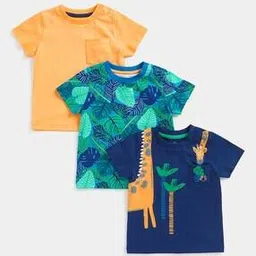 mothercare Pack of 3 Printed Round-Neck T-Shirts-picture-21