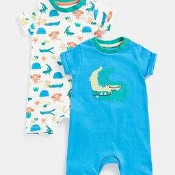 mothercare Pack of 2 Printed Rompers-picture-42