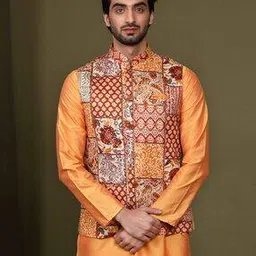 kisah Printed Nehru Jacket-picture-20
