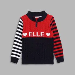 elle kids Colourblock Pullover with Ribbed Collar-picture-45