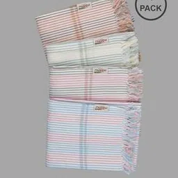 ramraj cotton Pack of 4 Striped Bath Towel-picture-51