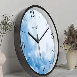 random Floral Print Round Wall Clock-picture-40