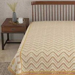 fabindia 120 TC Chevron Print Double Bed Cover-picture-34