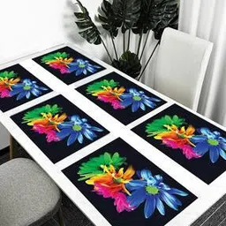 revexo Set of 6 Floral Print Placemats-picture-28